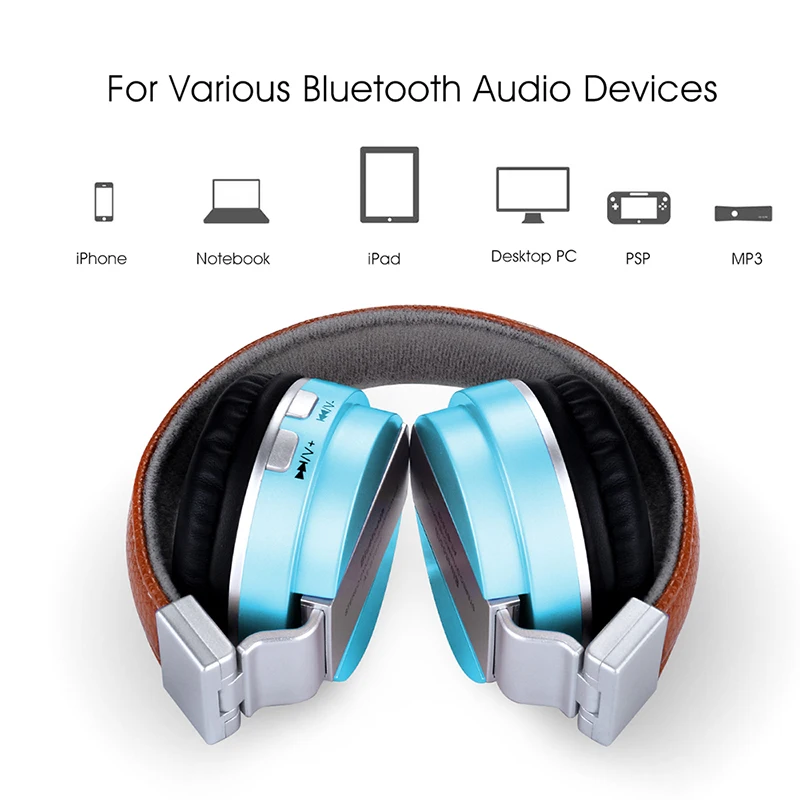 AT-BT819 шумоподавление беспроводные Bluetooth наушники fm-радио 3 5 мм TF карта MP3 гарнитура