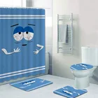 Забавная занавеска для душа и набор ковриков для ванной комнаты домашний декор водонепроницаемые занавески для ванной s коврики для ванной комнаты