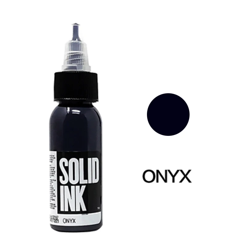 Onyx Чистый, набор чернил для татуажа, пигмент, профессиональное пигмент краска для тату pigmentos тату краска tinta para labios хна для тату цвет tinta para tatuar - Цвет: Onyx