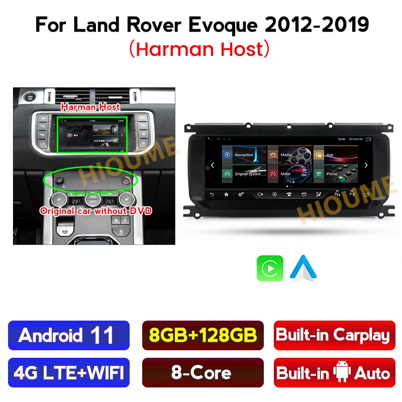 android 11 8128g car dvd radio multimedia player gps for land rover range rover evoque lrx l538 2012 2019 harman bosch host free global shipping