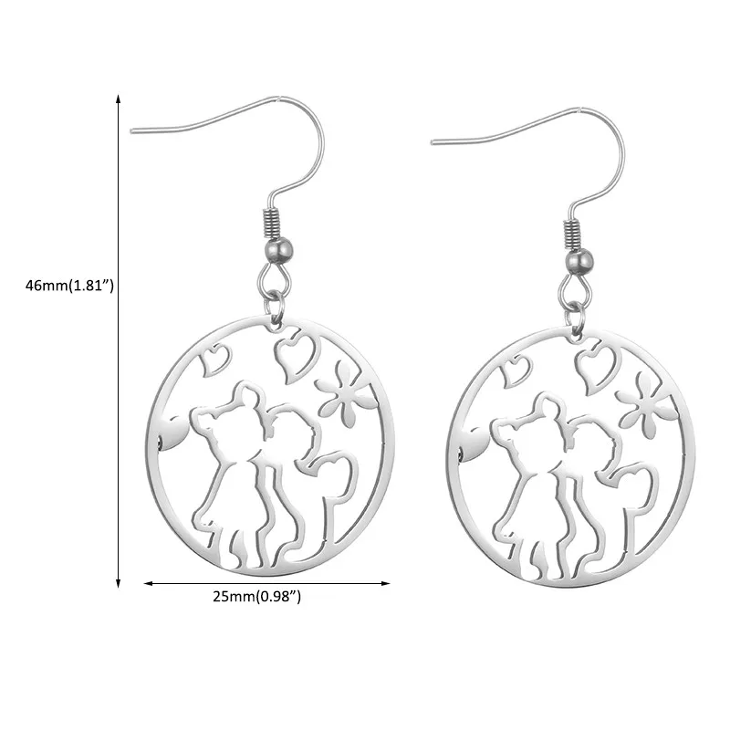 Индивидуальные серьги с рисунком персонализированные из нержавеющей стали