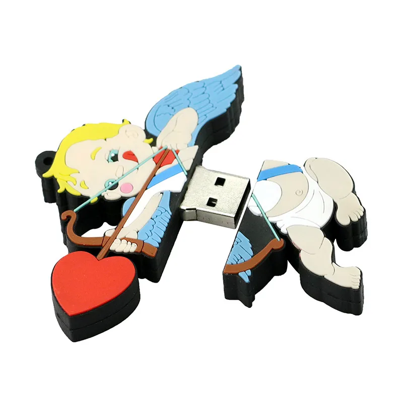 Стиль Love Heart, Usb флеш-накопитель, ручка-накопитель, 4 ГБ, 8 ГБ, 16 ГБ, 64 ГБ, милый мальчик, Купидон, usb-флешка, флешка, Usb 2,0, U диск, флешка