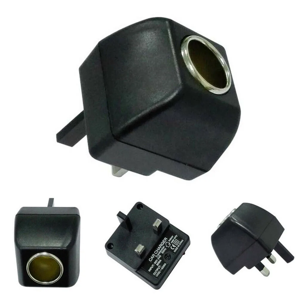 

Black Car Charger Adapter Lighter Socket Plastic AC 100V~240V High Quality