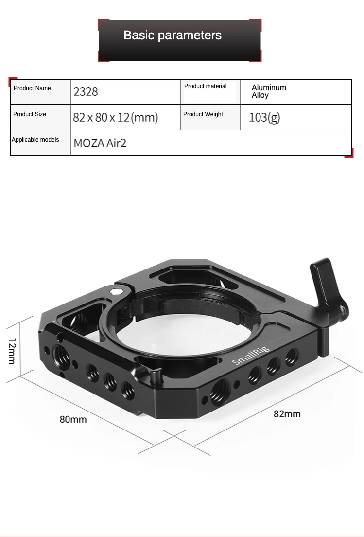 

SmallRig Magic Claw Air2 Stabilizer Anti-Scratch Scratch MOZA 2 Pipe Clamp Accessories 2328