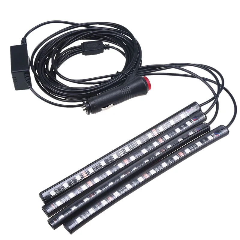 Светодиодная RGB лента POSSBAY 4 шт. внутренсветильник щение Footwell декоративное