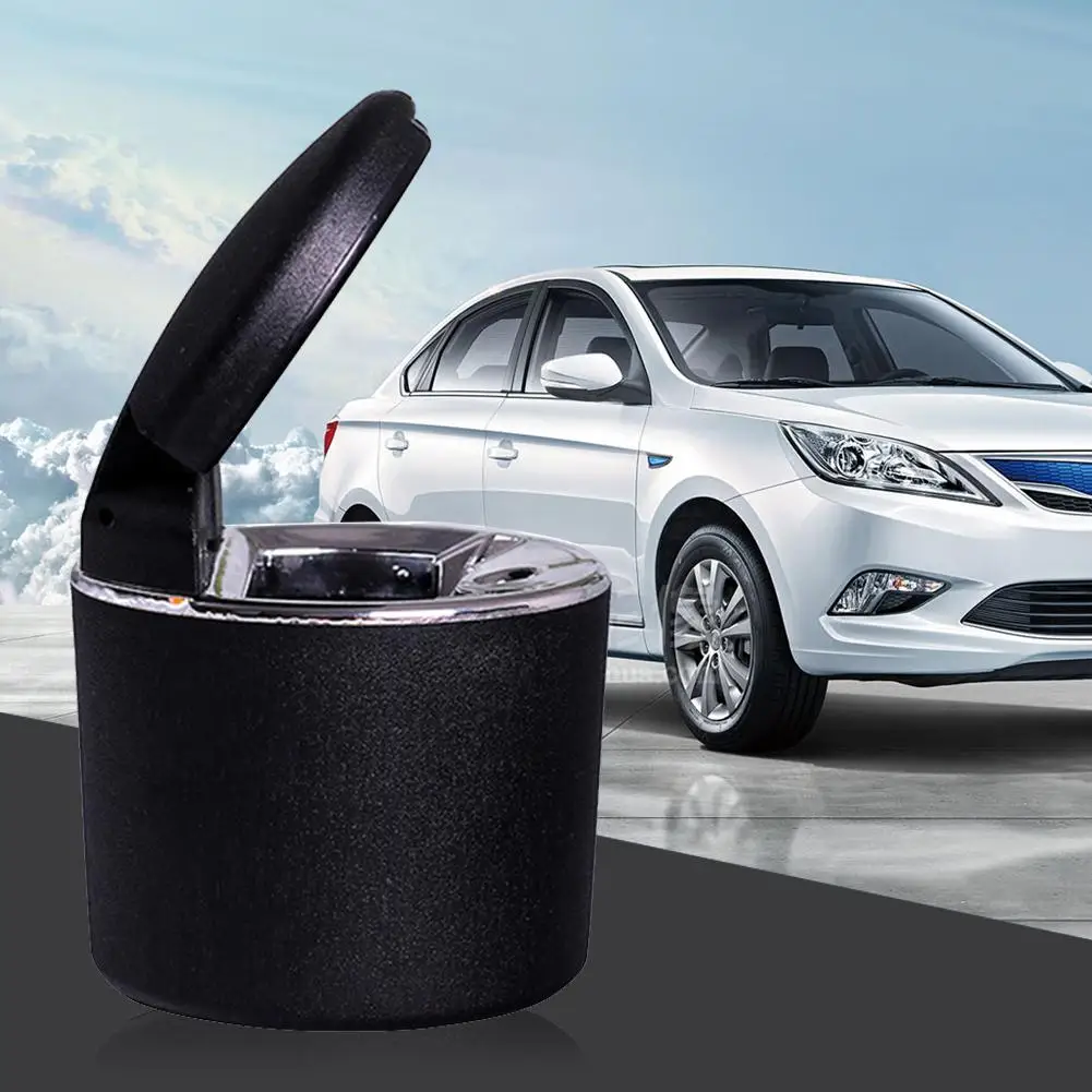 Car Accessories Portable LED Light Ashtray Universal Cigarette Cylinder Holder Styling Family Dual Use | Автомобили и мотоциклы