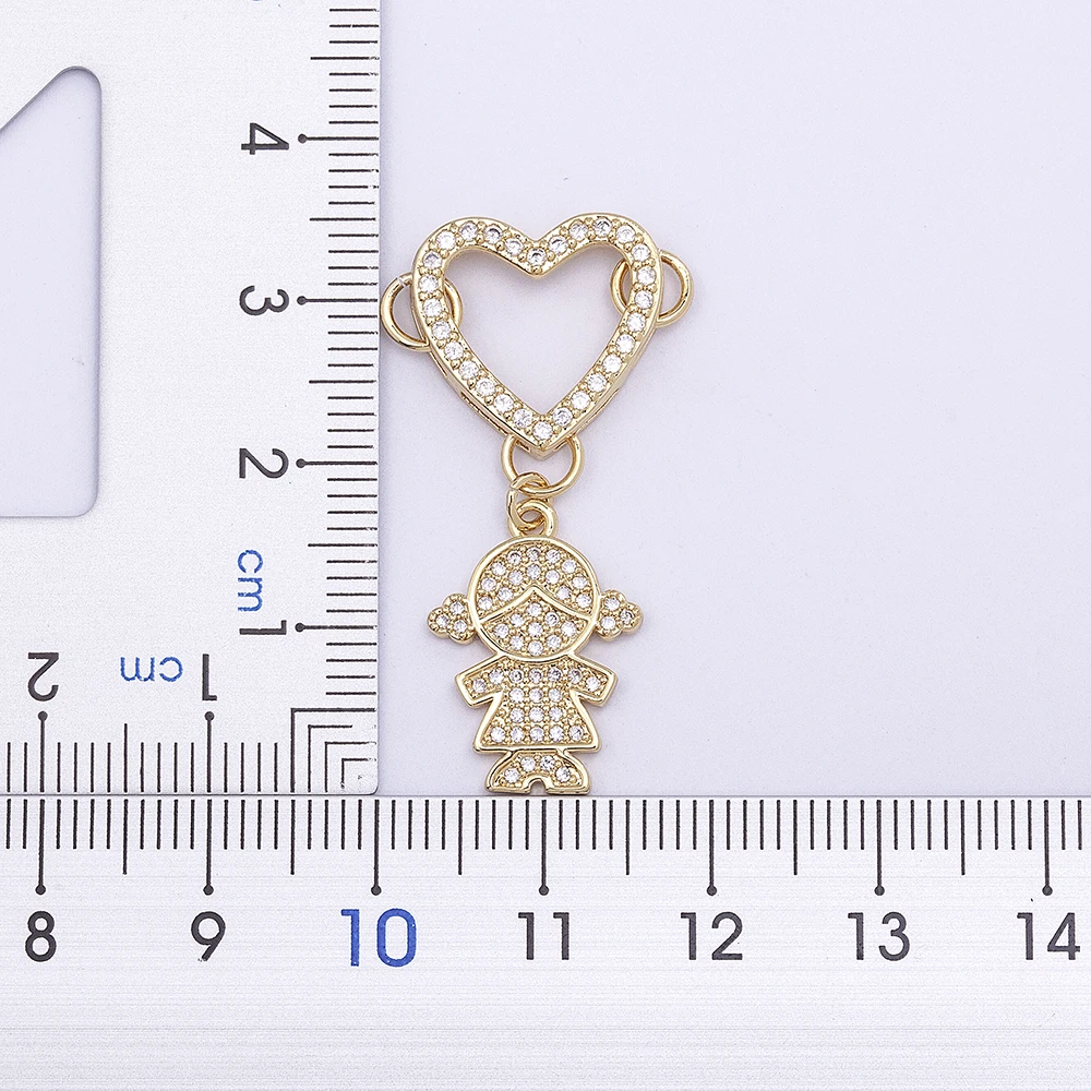 Роскошная подвеска в виде сердца для мальчиков и девочек Золотое покрытое