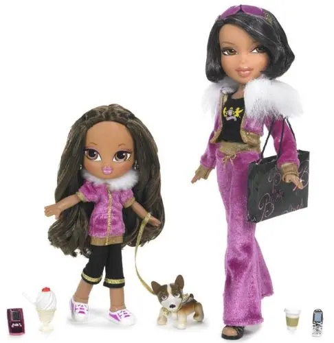 Оригинальная Коробчатая Кукла Bratz yasmin и ее мама с мини питомцем аксессуарами