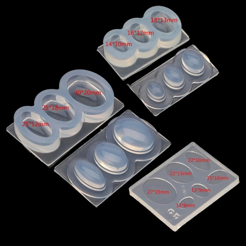 

3Pcs Resin Geometric Oval Pendant Molds Hollow Quicksand Ellipse Mold 3D Hollow Oval Ellipse Molds Jewelry Making Tools