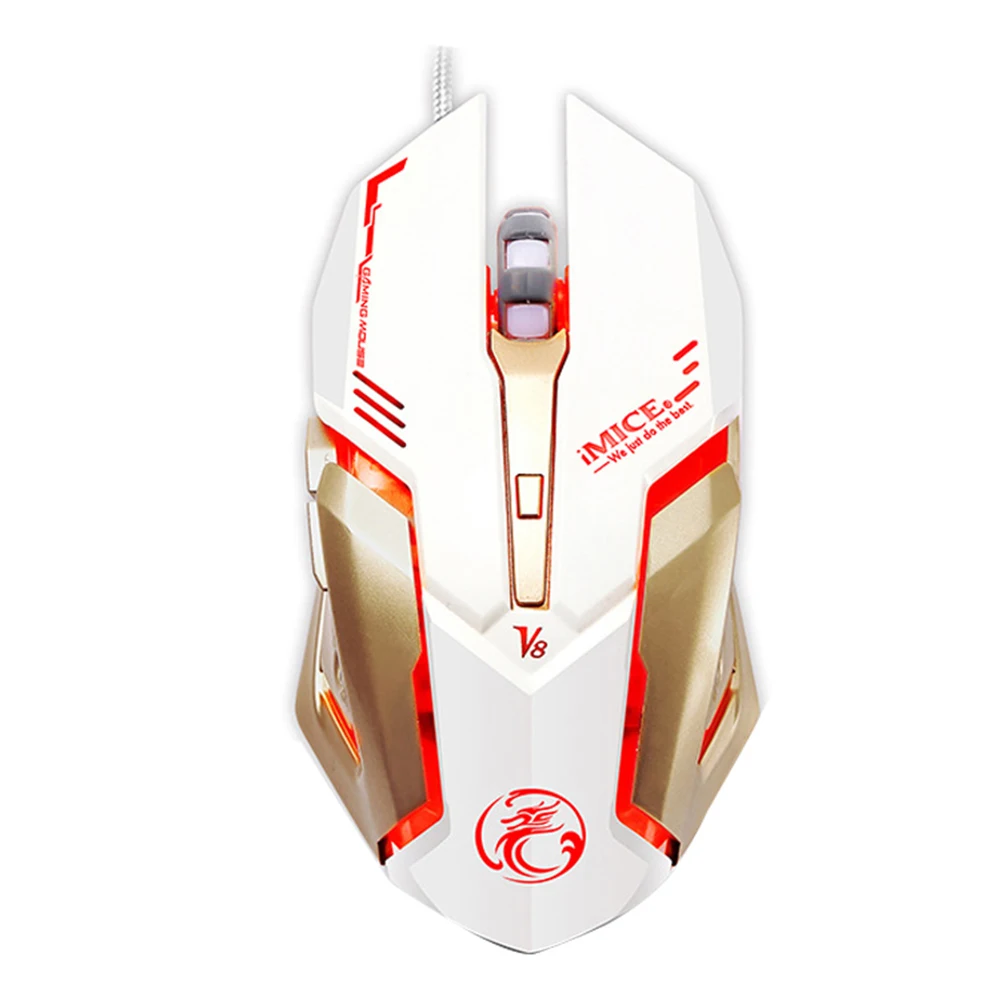 iMICE V8 Ergonomic gaming mouse 12000DPI 12000FPS 7-button RGB backlit optical with fire key suitable for FPS gamers | Компьютеры и