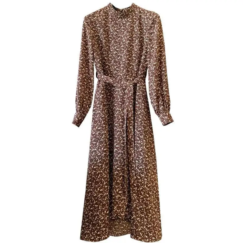 

Autumn and winter 2020 Japanese style new style fresh and thin Floral Dress