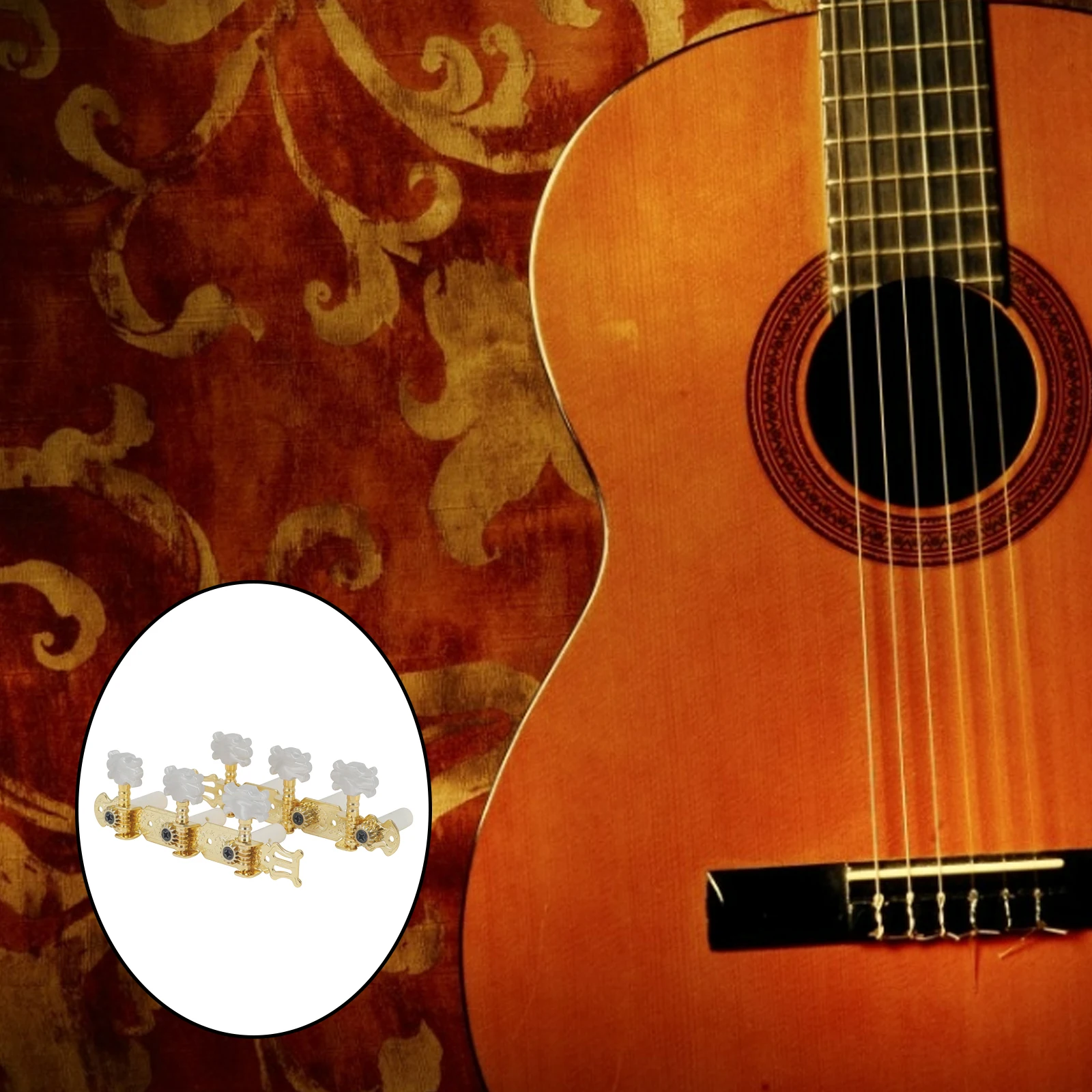

2pcs Classic Guitar Tuning Pegs String Tuning Knobs Tuners Adjustment Knobs Stringed Instrument Accs Parts
