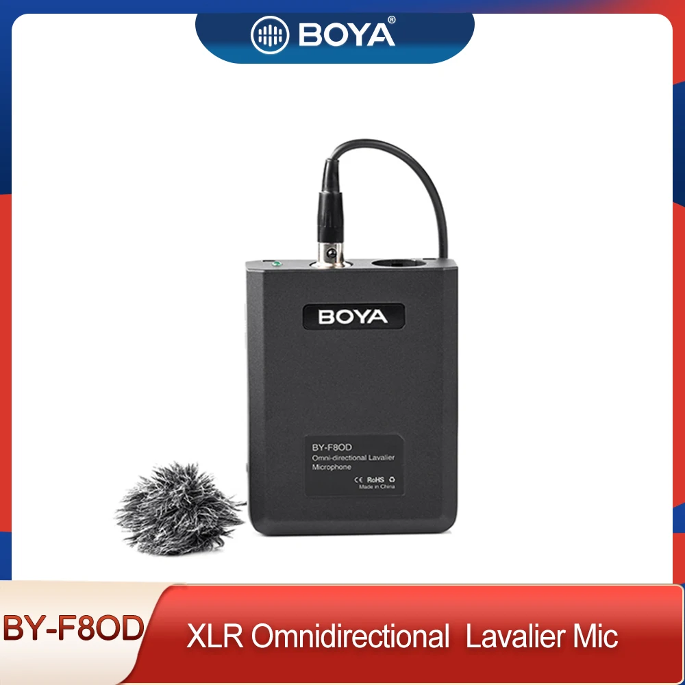 Всенаправленный петличный микрофон BOYA BY F8OD XLR для цифровой зеркальной камеры Sony