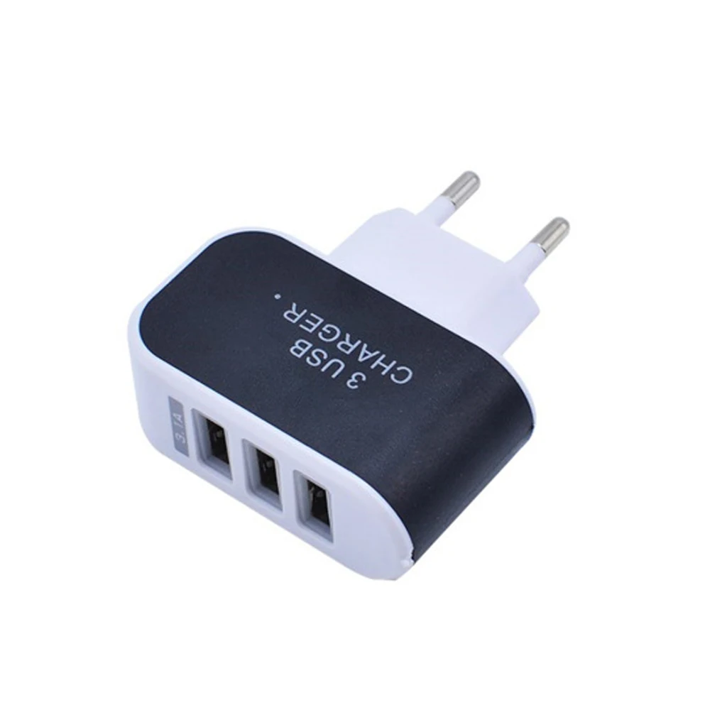 Универсальное 3 порта USB настенное зарядное устройство домашнее зарядное устройство переменного тока для путешествий адаптер EU-Plug для планшеты и смартфоны