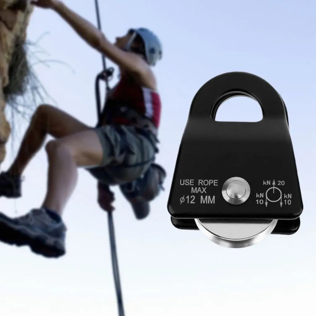 

Climbing Side Swing Pulley Hardware with Swivel Plate Accessory 12mm Paracord Rappelling 20KN Hardware with Swivel Plate