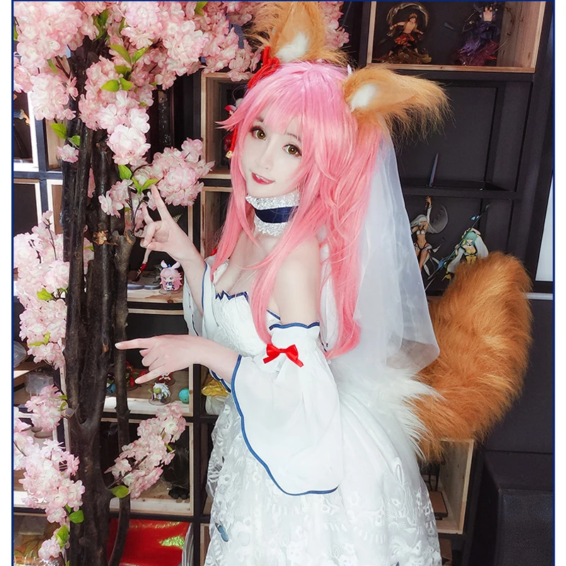 Fate Grand Order Tamamo no Mae косплей костюм женское свадебное платье невесты Униформа