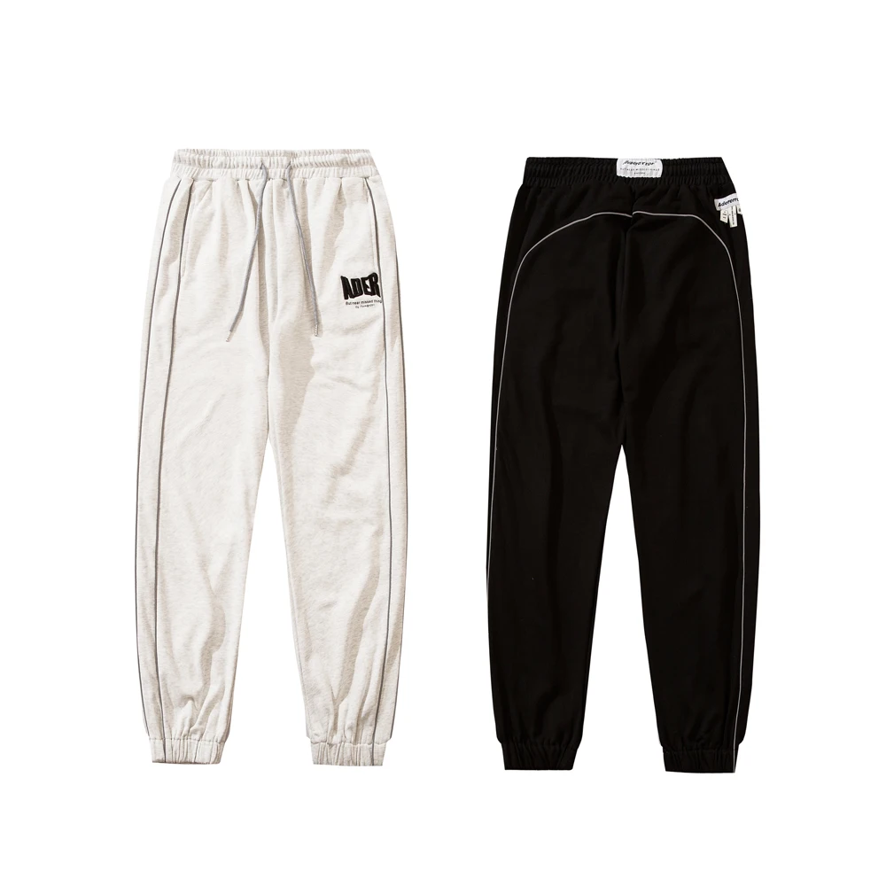 

2021ss ADER ERROR Reflective Stripe Sweatpants Drawstring ADER Marking Trousers Men Women High Quality Streetwear Joggers