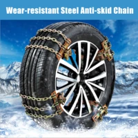 car tire anti skid chain wear resistant steel 3 chains car snow chains for icesnowmud road safe for driving