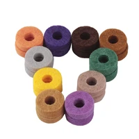 20 pcs strap button felt washers bass drum silencer drumming practice pad cymbal felt pads cymbals accessory