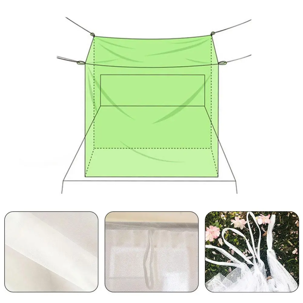

Luxury Mosquito Net Bed Canopy Tent Square Netting Curtain for Camping Screen House Bunk Bed Finest Holes Mesh 300