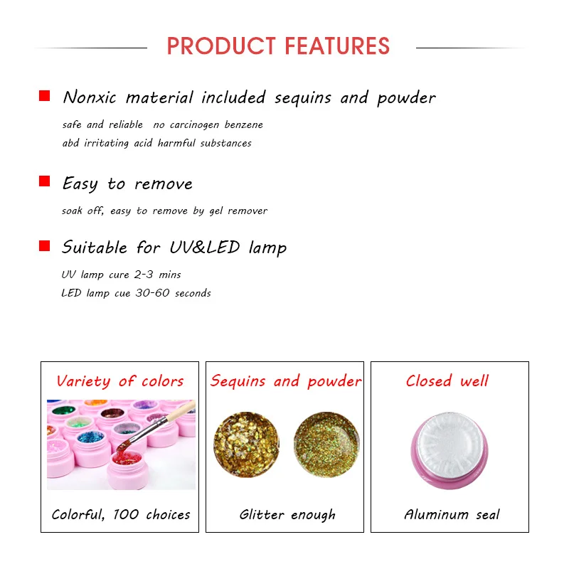 Полуперманентный Блестящий Гель-лак для ногтей 8 мл | Красота и здоровье