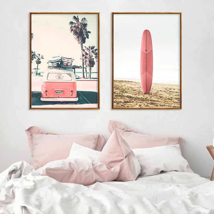 Фотофон на холсте в скандинавском стиле Настенная картина с изображением пляжа