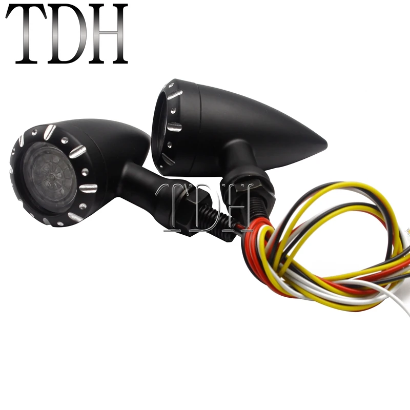 Мотоциклетный черный цилиндрический красный желтый светодиодный сигнал