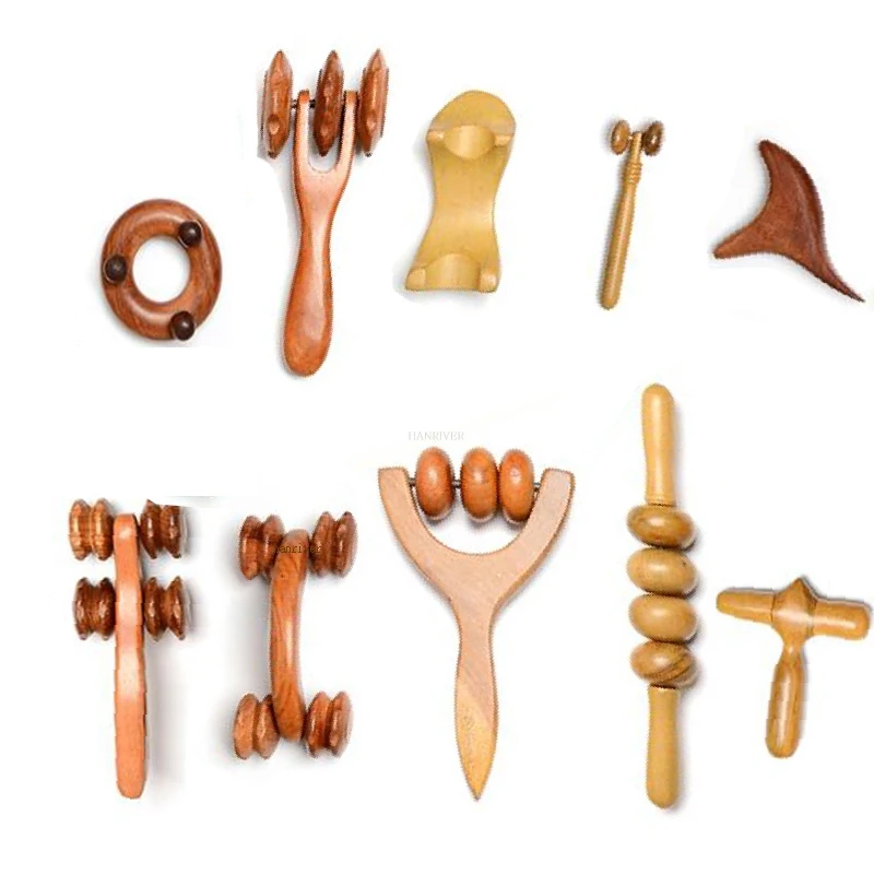 Массажер для ног с деревянными роликами дома|Массажные инструменты| |