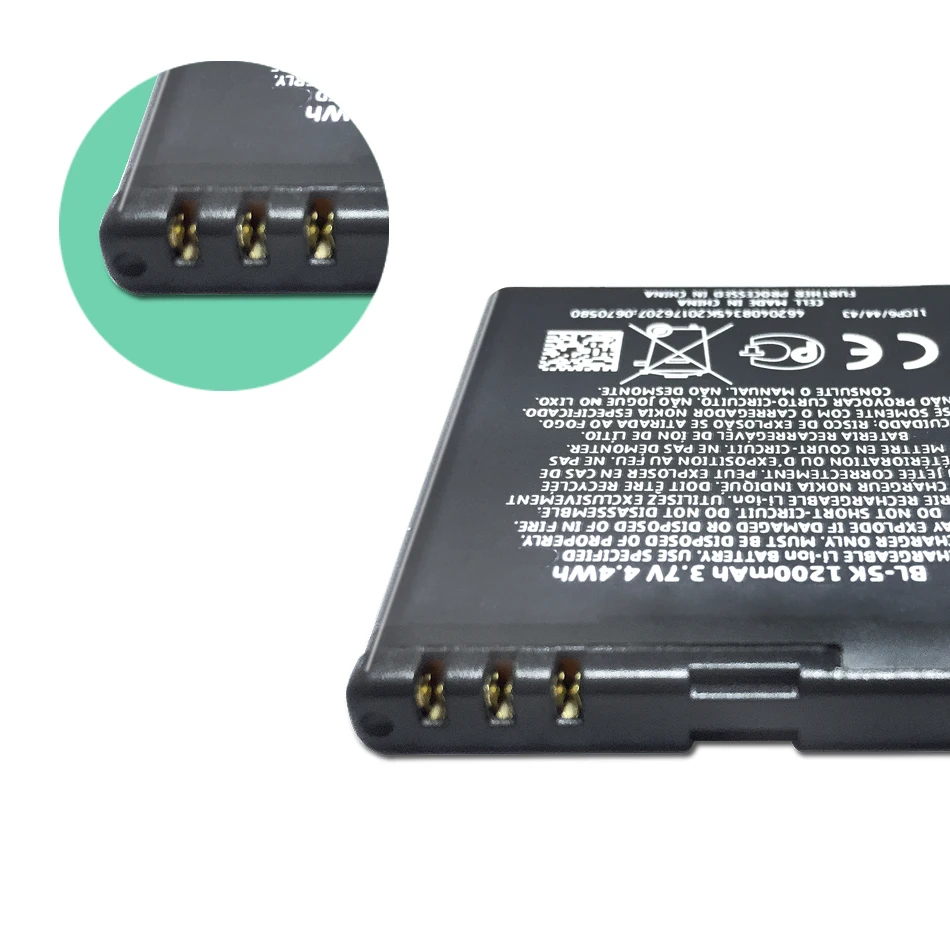 KiKiss Замена 1300mAh мобильный аккумулятор BL-5K для Nokia N85 N86 N87 8MP 701 X7 00 C7 BL 5K