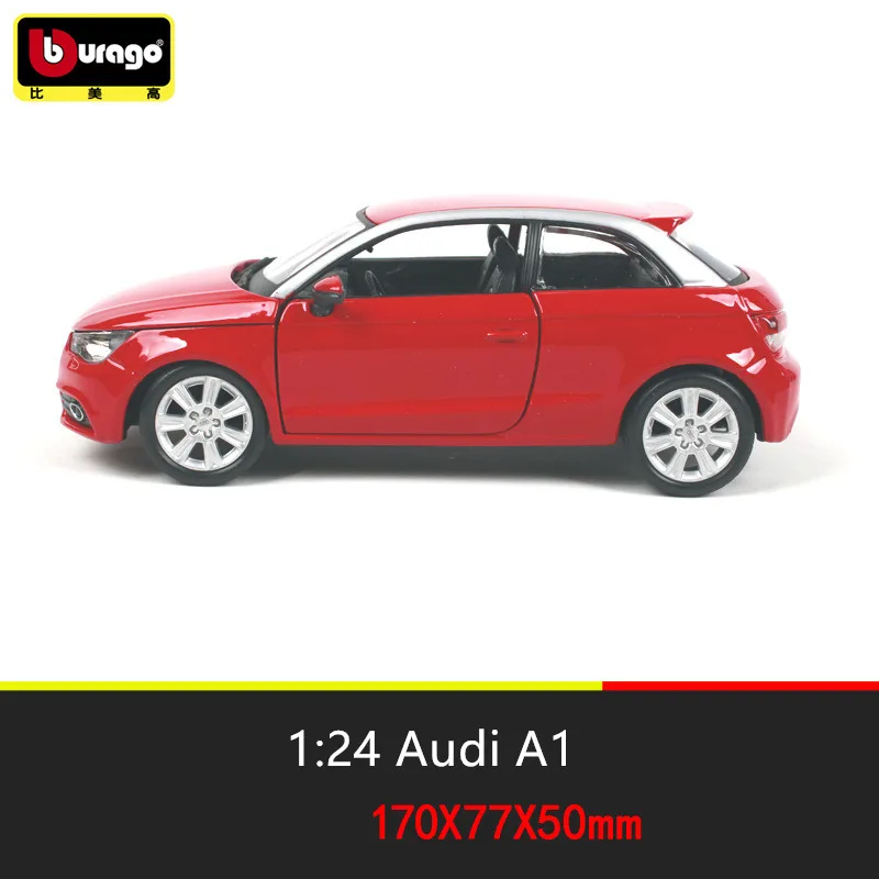 Модель автомобиля Audi A1 1:24 Bburago гоночная модель из сплава украшение для коллекции