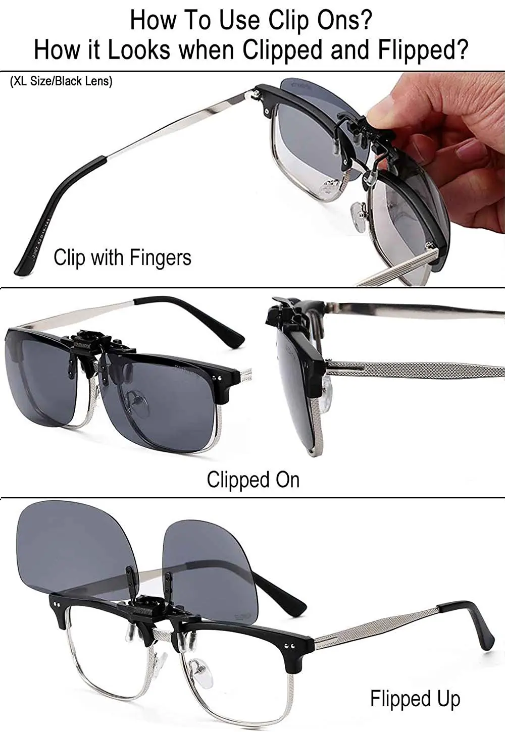 Очки солнцезащитные поляризационные с клипсой аксессуар для вождения ночное