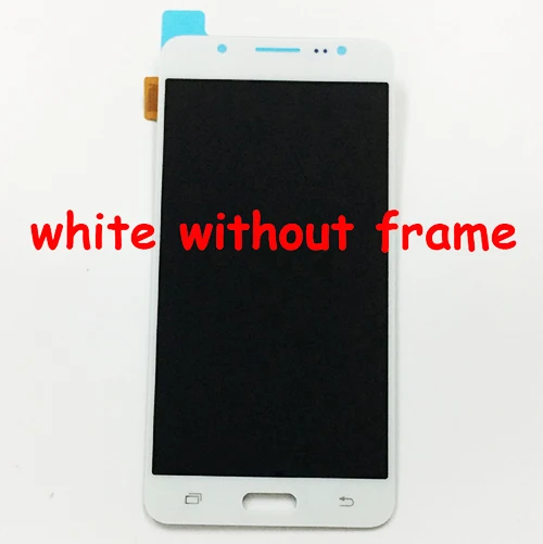 ЖК-дисплей для samsung Galaxy J5 J510 SM J510F J510FN J510M J510Y/DS+ кодирующий преобразователь сенсорного экрана в сборе - Цвет: white without frame