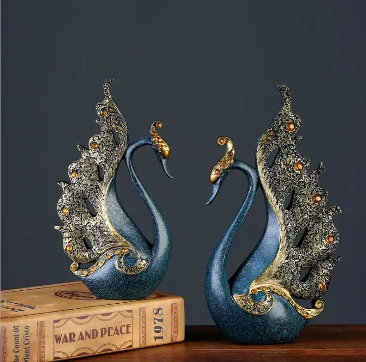 Креативная скульптура статуя павлина домашний декор украшения для дома Феникс