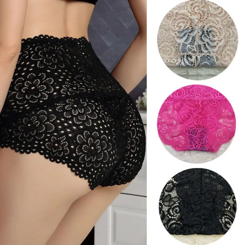 Женские сексуальные кружевные трусики нижнее белье трусы-боксеры с высокой