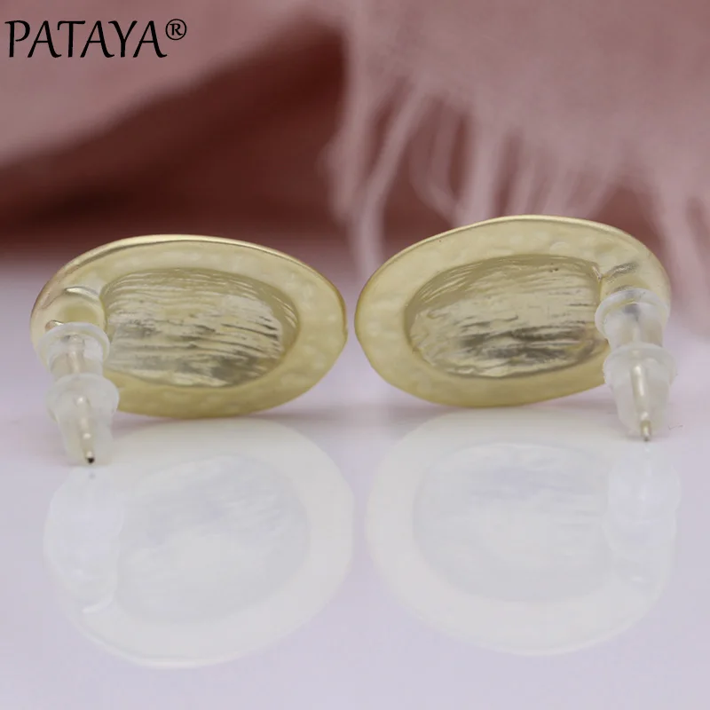 PATAYA, новинка, Yakin, уникальные серьги-гвоздики, с буквой U, панк, серьги для женщин, Овальные, гладкие, для свадьбы, на каждый день, вечерние, гипербола, модное ювелирное изделие