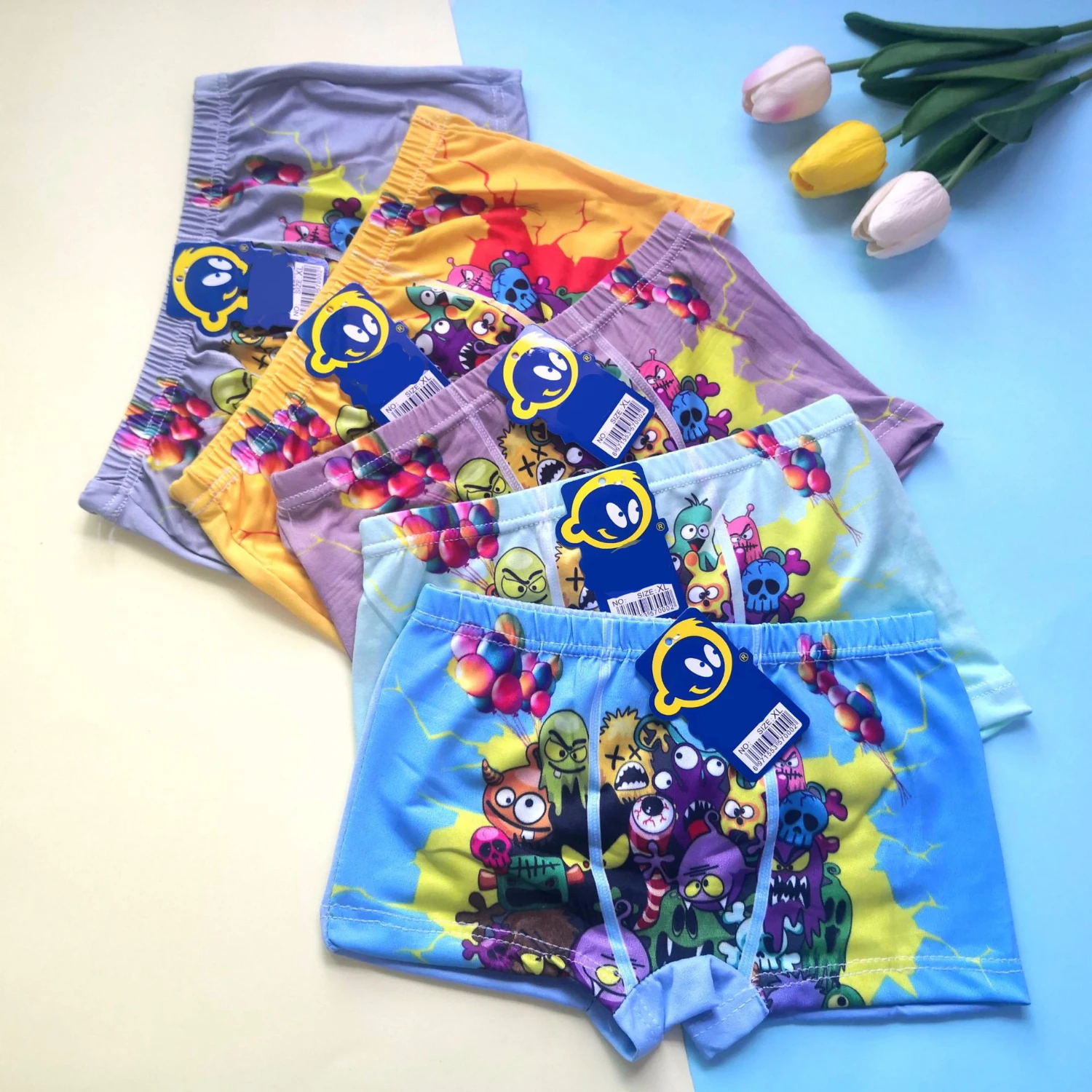5 шт./лот 2020 г. Новые детские трусики трусы-боксеры для мальчиков детское нижнее