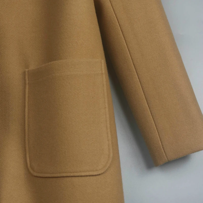 

Wool Coat Women 2020 Winter Jacket Brown Black Plus Size 5XL Long Outwear