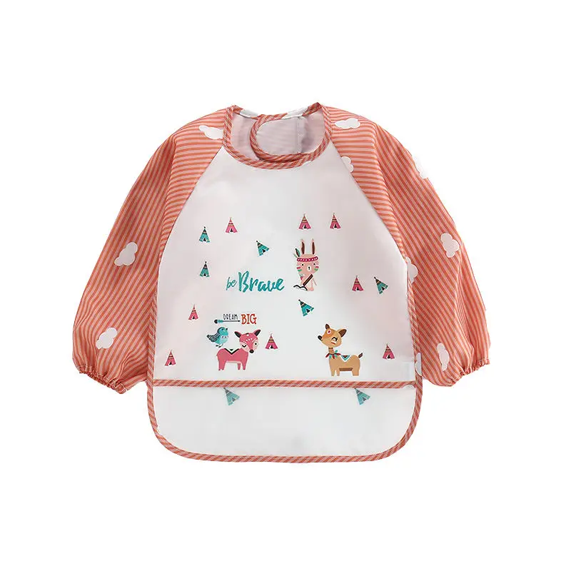 Baby Waterproof Apron Toddler Kids Boys Girls Long Sleeve Feeding Art Clothes Bib Smock Outerwear 1-3T | Детская одежда и обувь