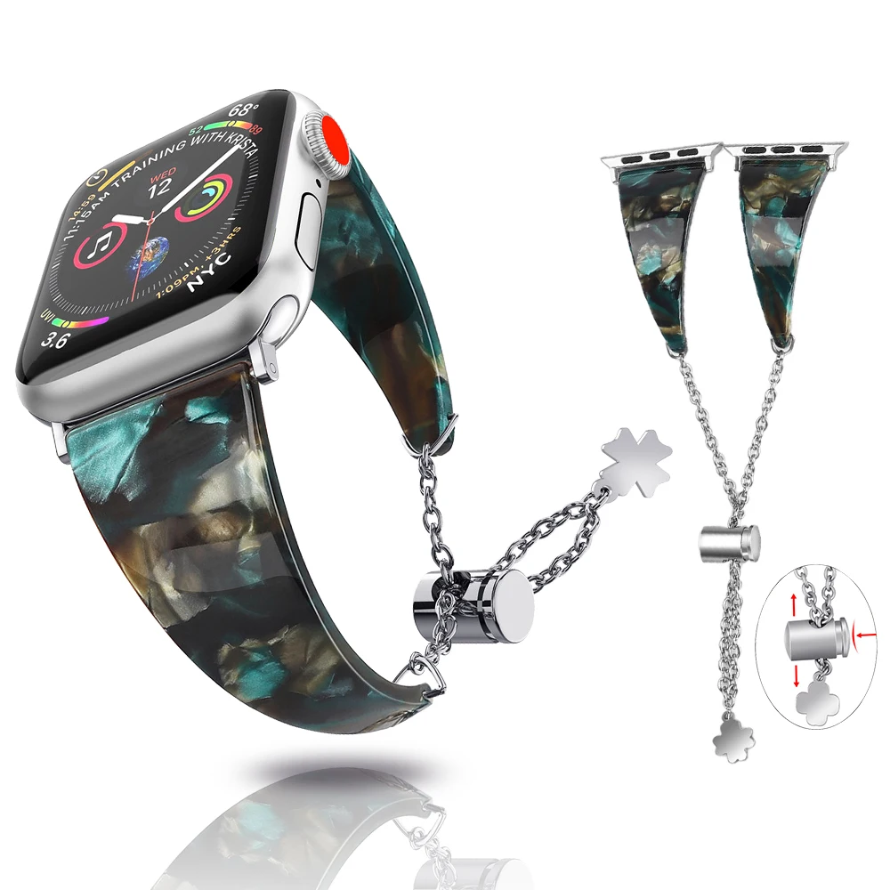 Ремешок резиновый для Apple Watch Band 38 мм 42 40 44 изысканный сменный Браслет iWatch Series