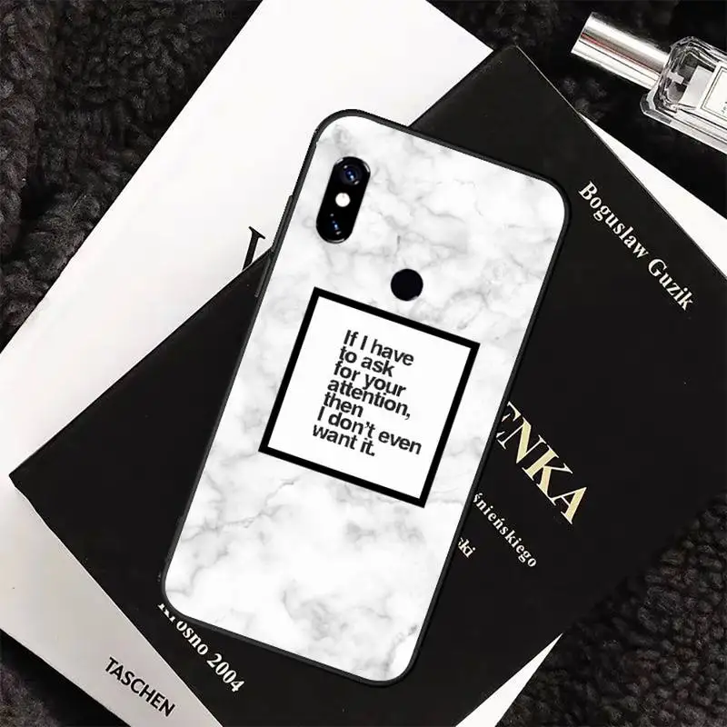 

marble Alphabetic text pattern Phone Case For Xiaomi Redmi 7 8 9t a3Pro 9se k20 mi8 max3 lite 9 note 9s 10 pro