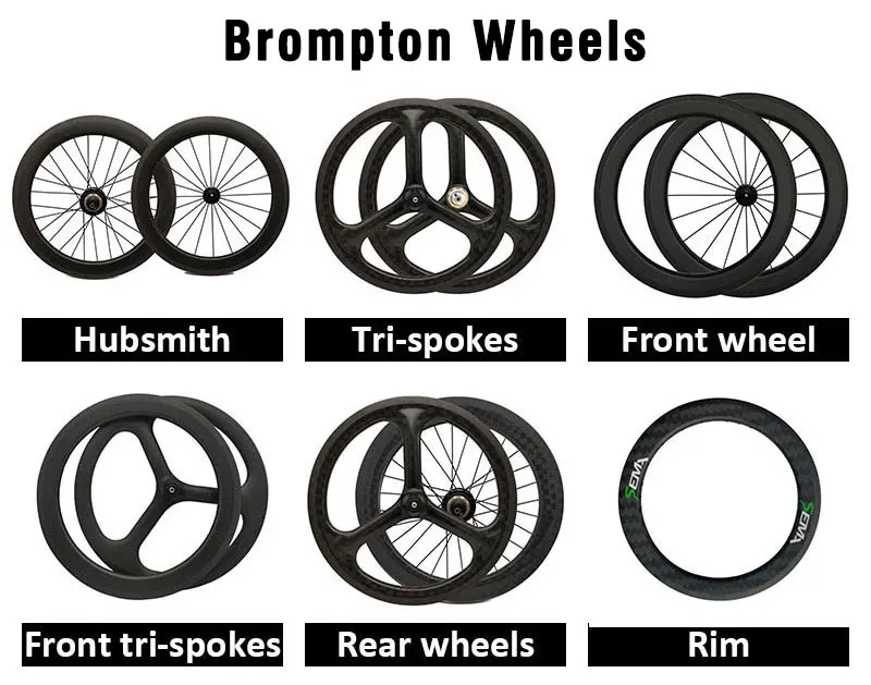 Углеродное колесо Brompton супер светильник 16''349 SEMA TPI керамический подшипник Hubsmith концентратор 2 скорости пользовательское колесо велосипеда o.l. D 74/112 мм