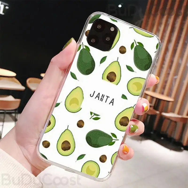 cute avocado phone case for iphone 8 7 6 6s plus x 5s se 2020 xr 11 pro xs max 12 12mini free global shipping