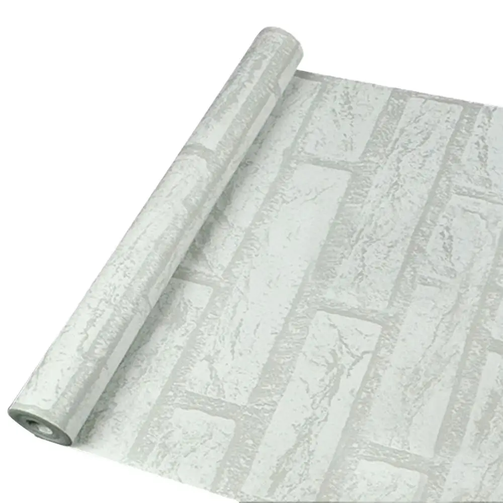 Yazi виниловая белая промышленная кирпичная настенная бумага наклейка рулон