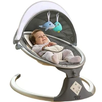 dropship new safety baby rocking chair with remote control baby electric cradle swing soothing artifact sleeps newborn sleeping