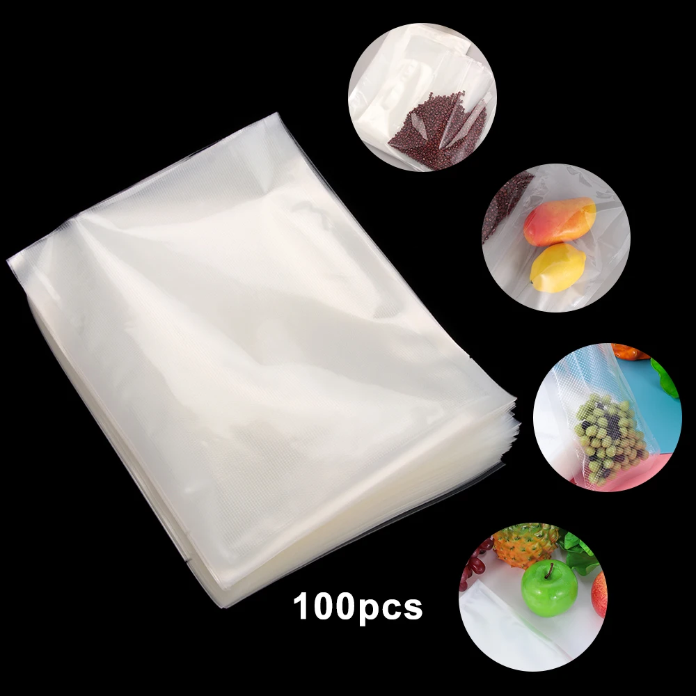 Бытовые вакуумные пакеты для пищевых продуктов 100 шт.|Целлофановые и пластиковые