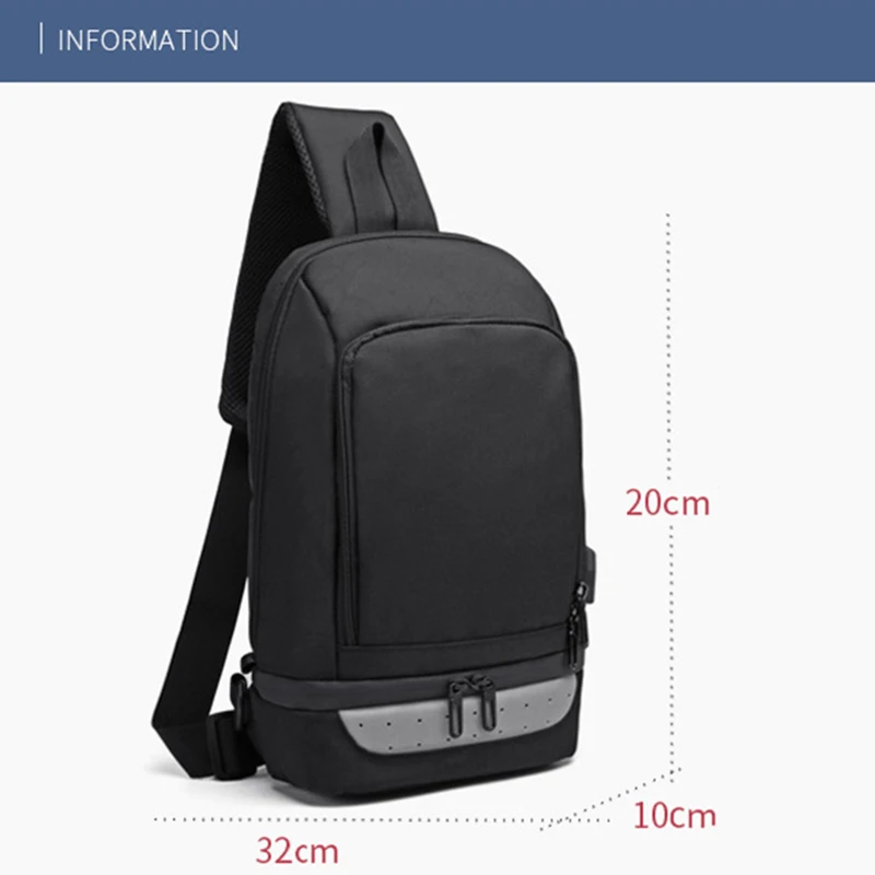 

Men USB Charging Pack Multifunction Water Repellent Male Messenger Bag Casual Shoulder Sling Bag Crossbody Bags for Men