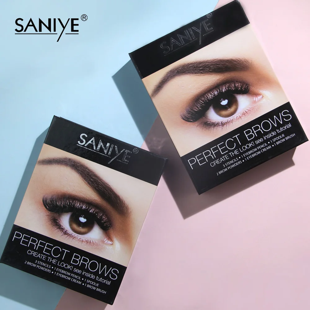 SANIYE водонепроницаемый набор для макияжа бровей Палитра Карандаш Maskara Kosmetik Cosmeticos