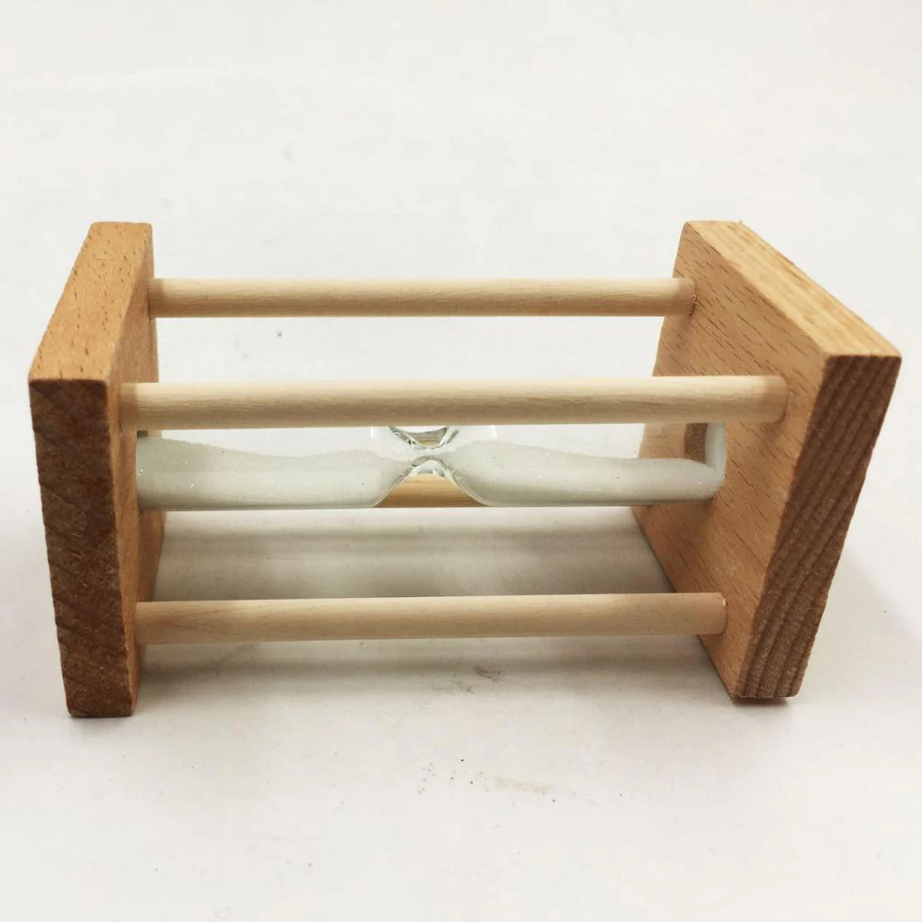 

1 Minute Wooden Sandglass Hourglass Sand Timer for Classroom Teaching - White