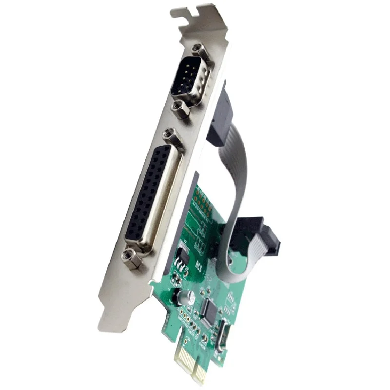 Адаптер порта LPT для параллельного принтера PCI E Express Serial COM DB9 RS 232 + DB25|lpt port adapter|pci