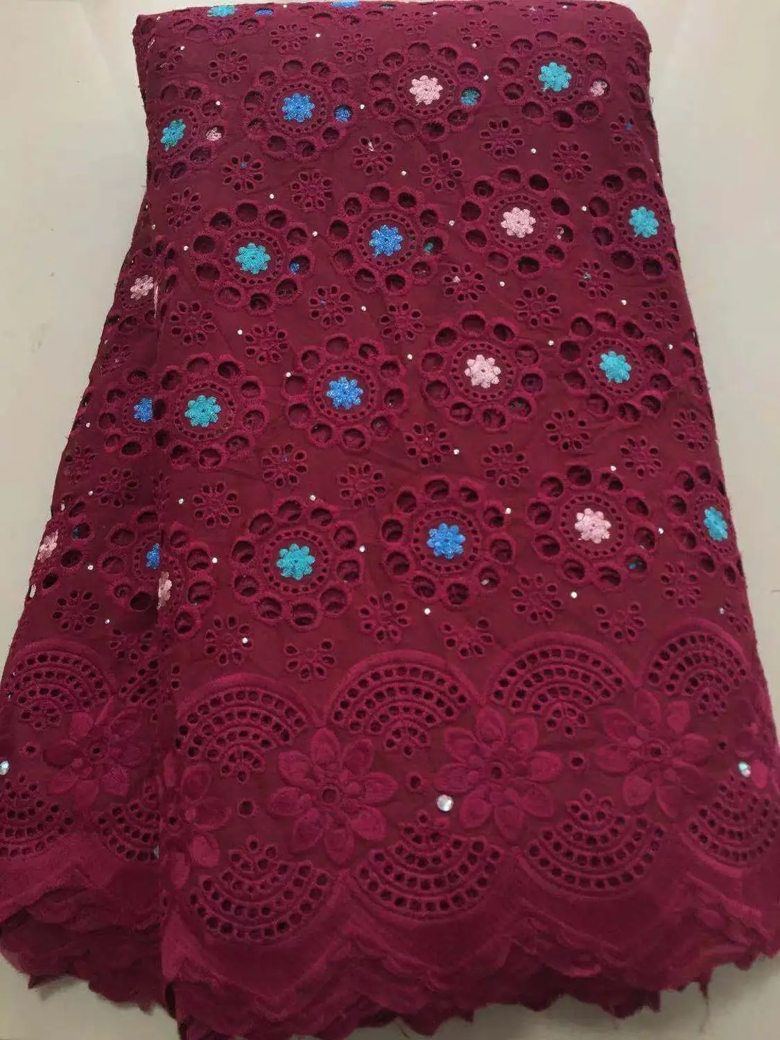 Высококачественная швейцарская вуаль кружева в Швейцарии хлопковая Африканская